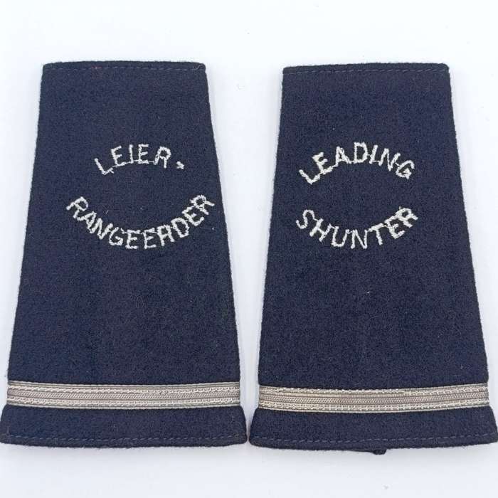 Pair of SA Railways Leading shunter rank epaulettes