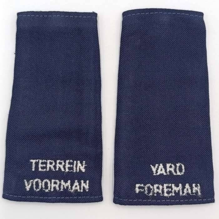 Pair of SA Railways Yard Foreman rank epaulettes