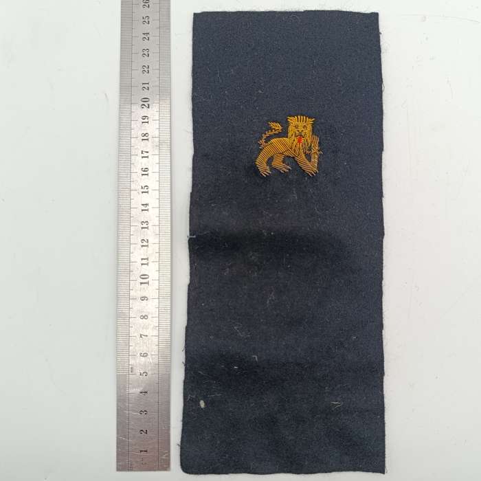 Pair of SA Navy bullion wire cloth badges for epaulettes