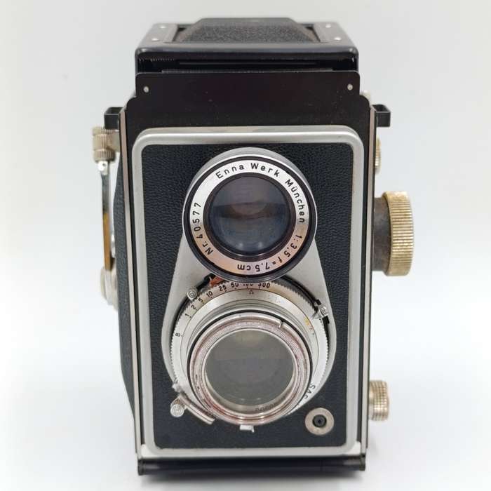 Rollop lippische camerafabric camera in original leather case - excellent condition