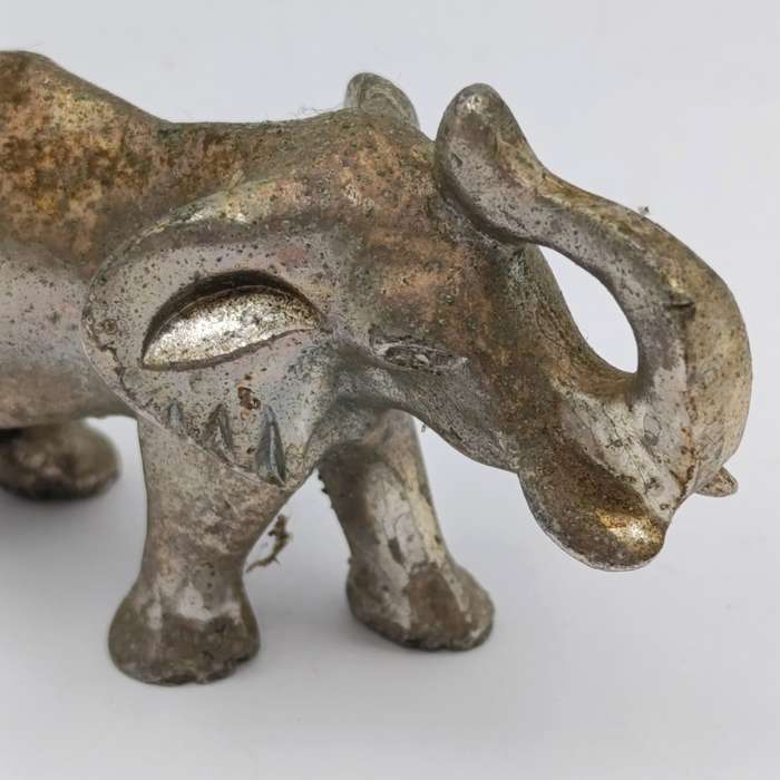 Lion and Elephant miniature figurines - metal