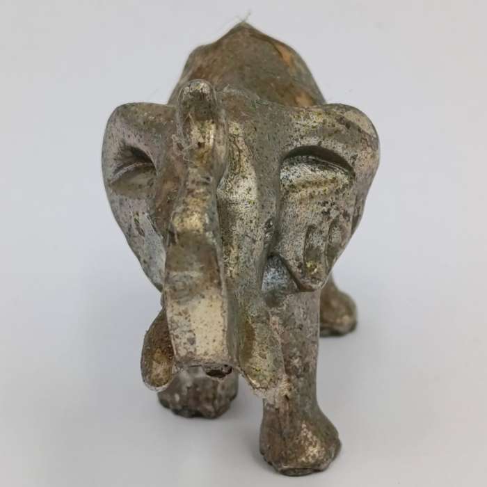 Lion and Elephant miniature figurines - metal