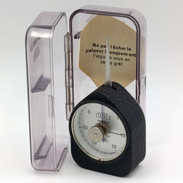 Correx tension gauge - used to measure force and calibrate small mechanisms - in original box