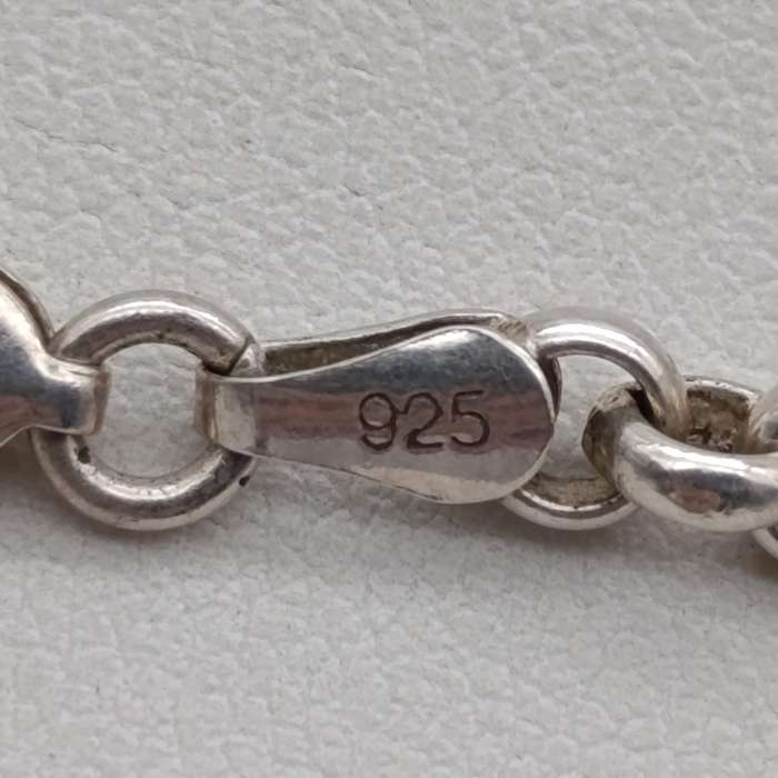 Sterling silver Fabio's necklace - weighs 17.9g - length 45cm