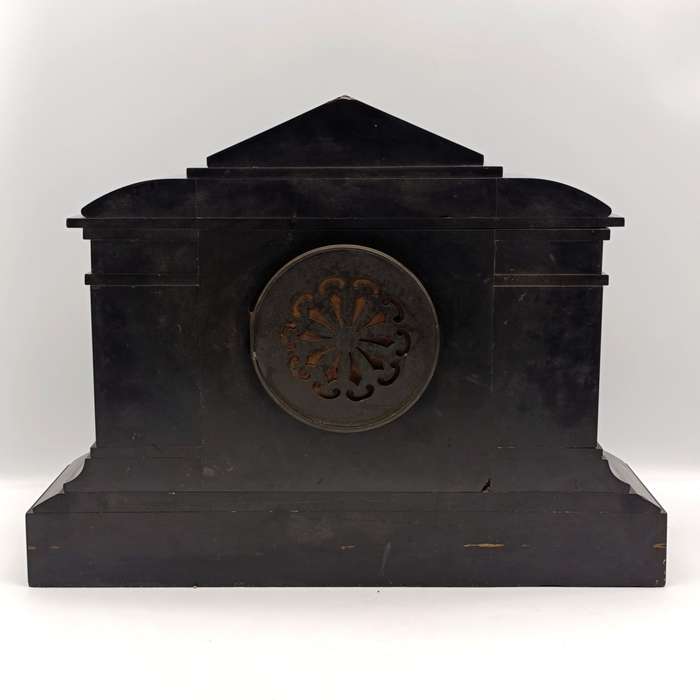 Antique Lavine Brothers Johannesburg marble stone mantle clock - runs and stops