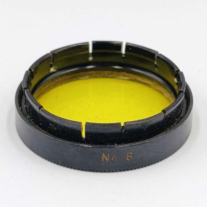 Lot of 3 Antique No.6 lens filters in case