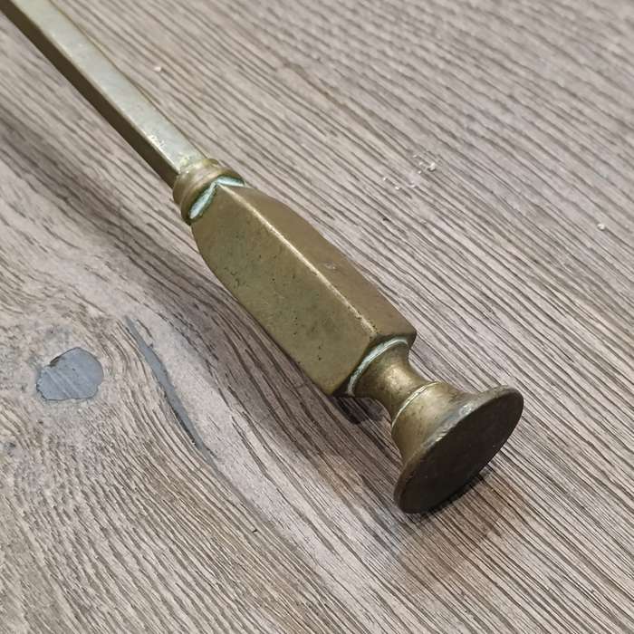 Set of 3 vintage brass fire tools