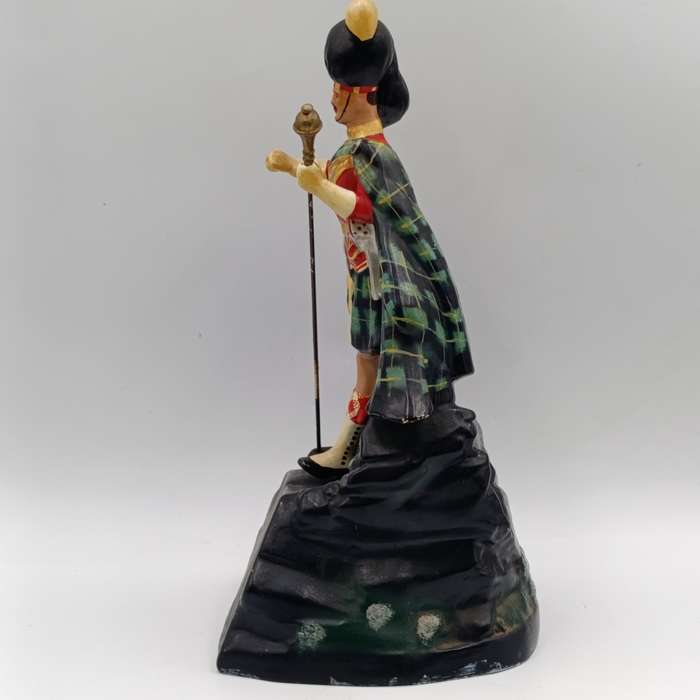 Vintage White Label Scotch Whiskey ceramic statue
