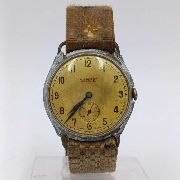 Vintage Pierpont mens manual wind watch with seconds dial - working