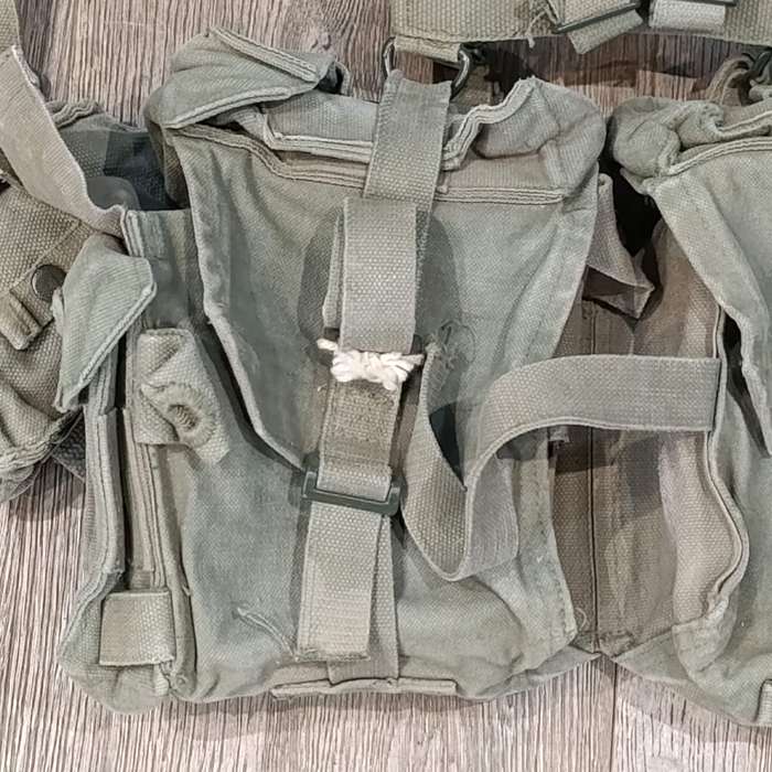 SADF Kidney, ammo and R1 ammo pouches on webbing belt