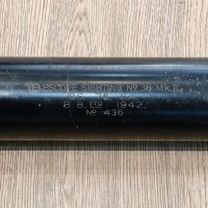 WW2 Telescope Sighting No.38 MKII in case - marked BB.Ltd 1942
