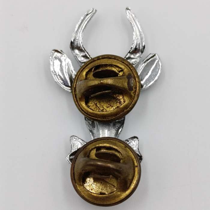 Pair of SA Infantry bokkop collar badges