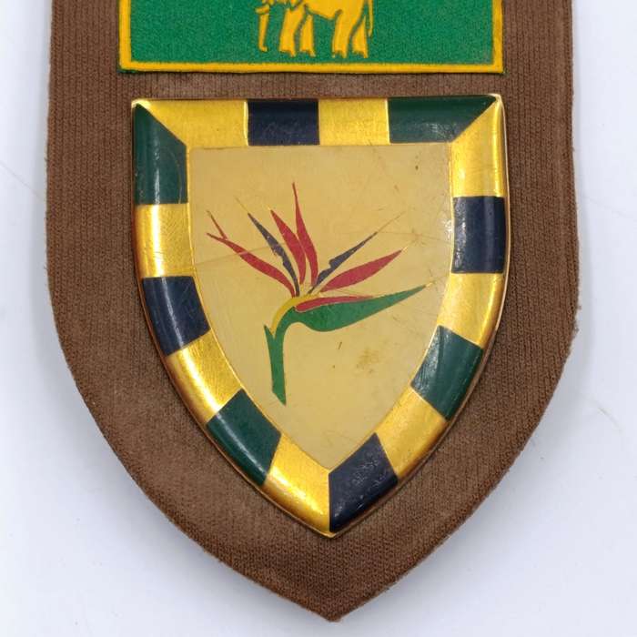SADF 6 SA Infantry tupperware flash with metal shoulder flash