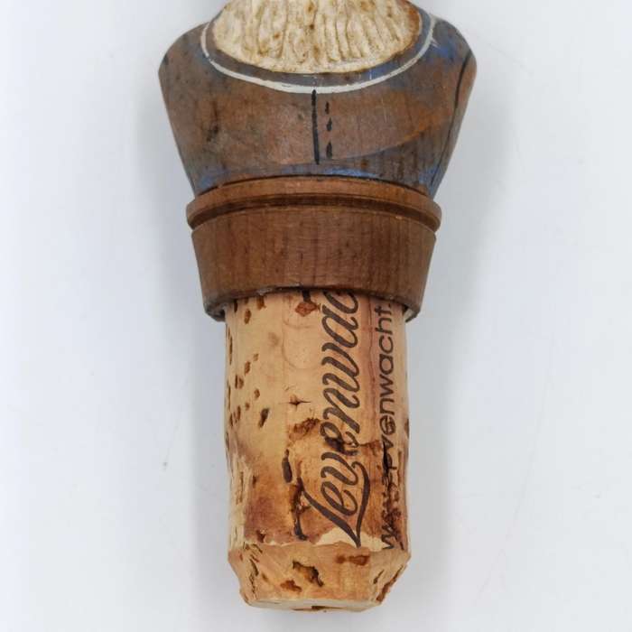 Vintage wooden carved wine stopper