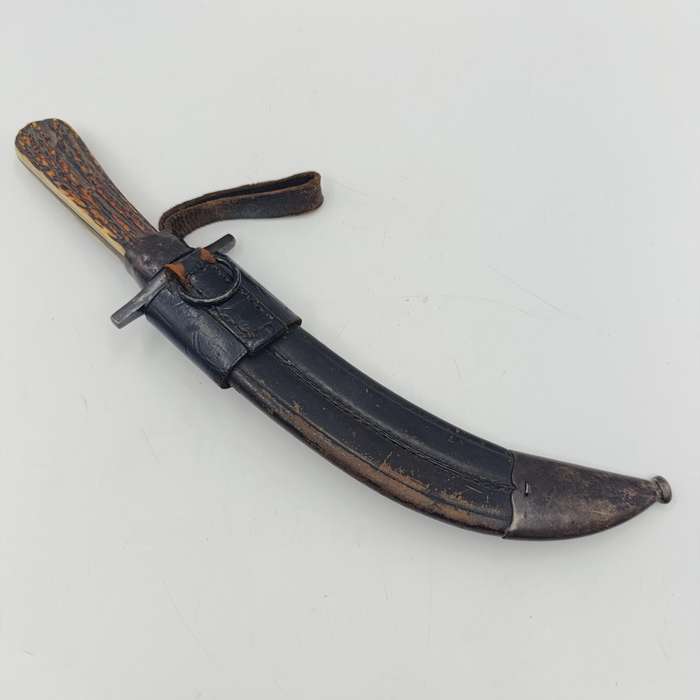 Vintage Stag Horn fixed blade dagger - unknown origin