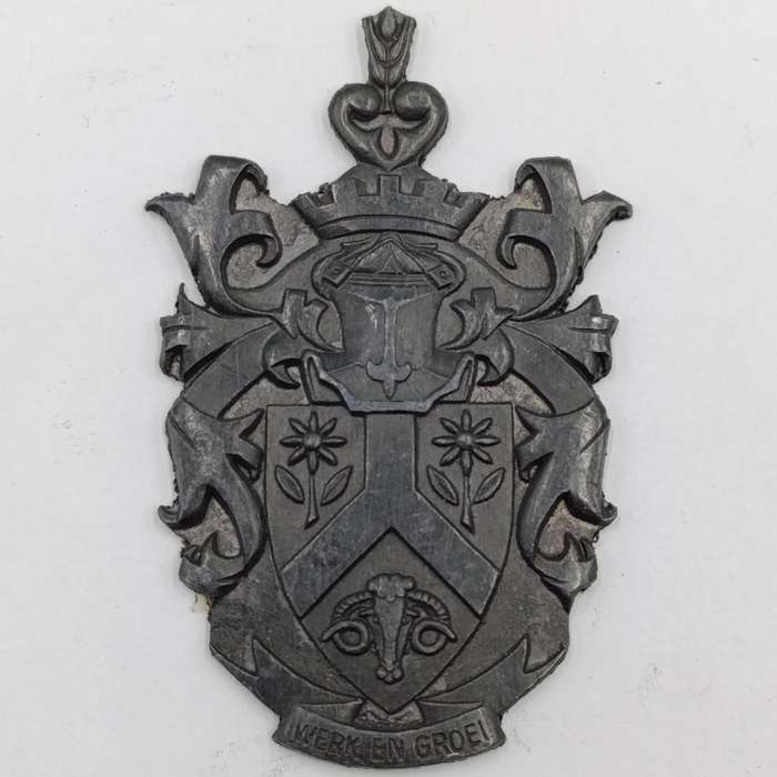 Original lead artwork design for the Mayor of Calvinia medal - one of a kind piece