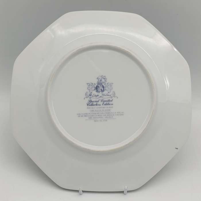 Vintage Delft The Flute player porcelain plate