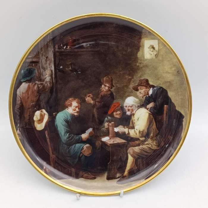 Dawid Teniers 1610-1690 Game at Cards porcelain plate - The Heritage collection