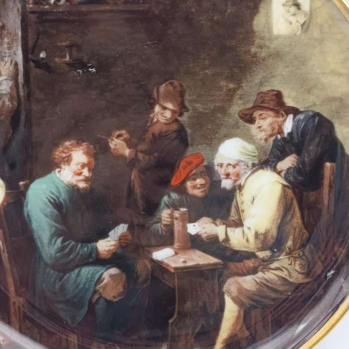 Dawid Teniers 1610-1690 Game at Cards porcelain plate - The Heritage collection