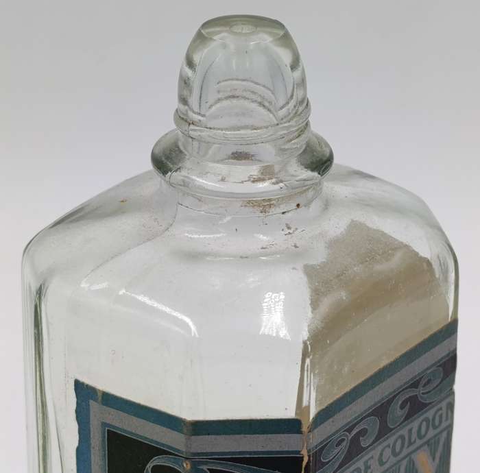 Vintage KWV Eau de Cologne glass bottle - no lid