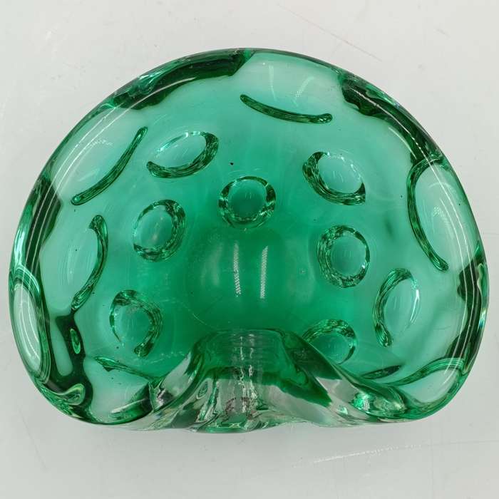 Vintage Green Murano glass ashtray
