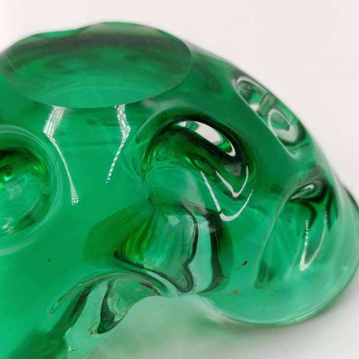 Vintage Green Murano glass ashtray