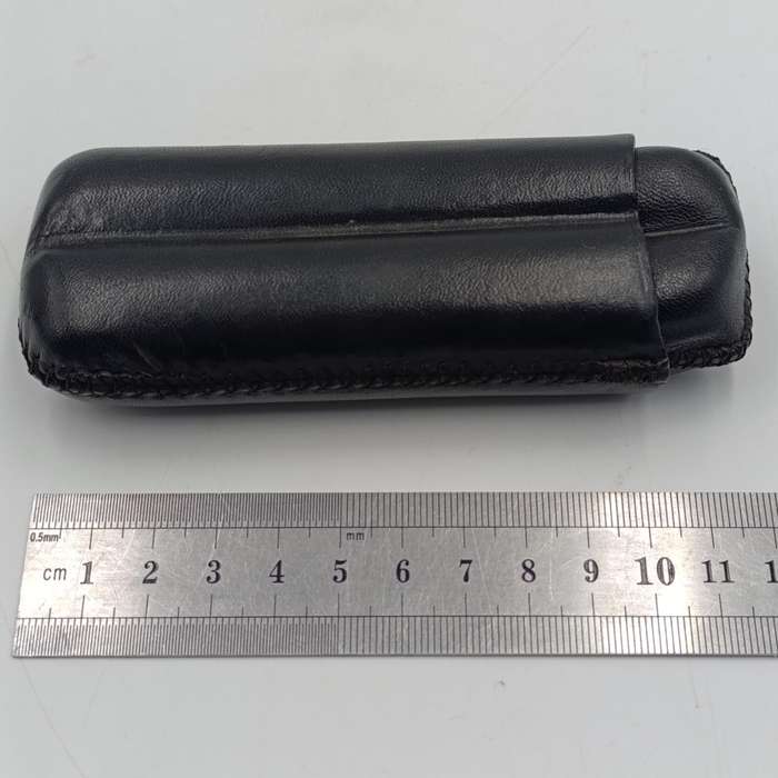 Double Leather cigar holder - Black