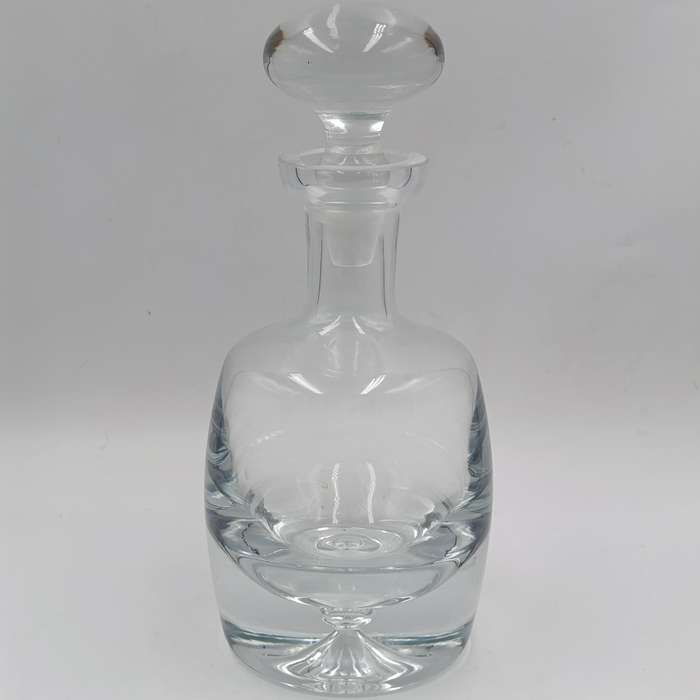 Vintage Krosno Poland crystal decanter - rim damage repaired