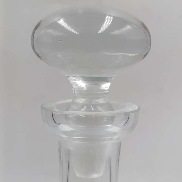 Vintage Krosno Poland crystal decanter - rim damage repaired