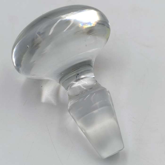 Vintage Krosno Poland crystal decanter - rim damage repaired