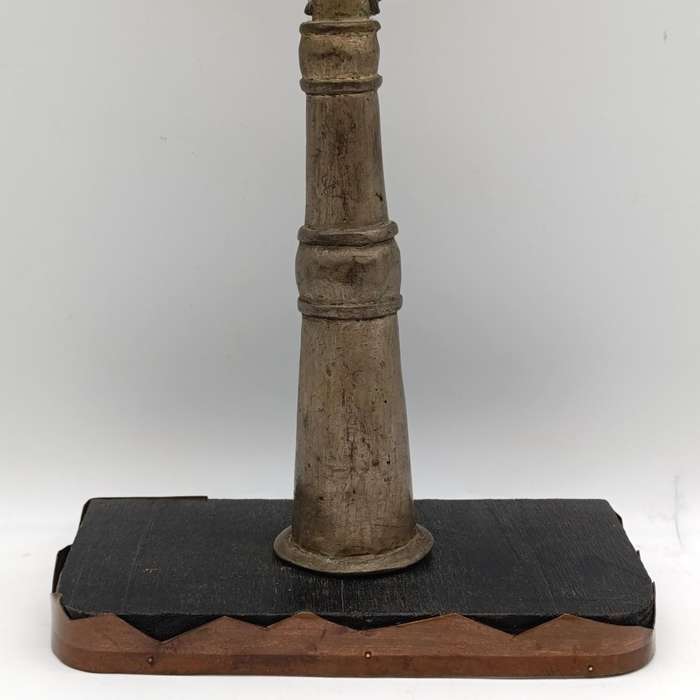 Vintage silvered bronze Ethopian cross sculpture