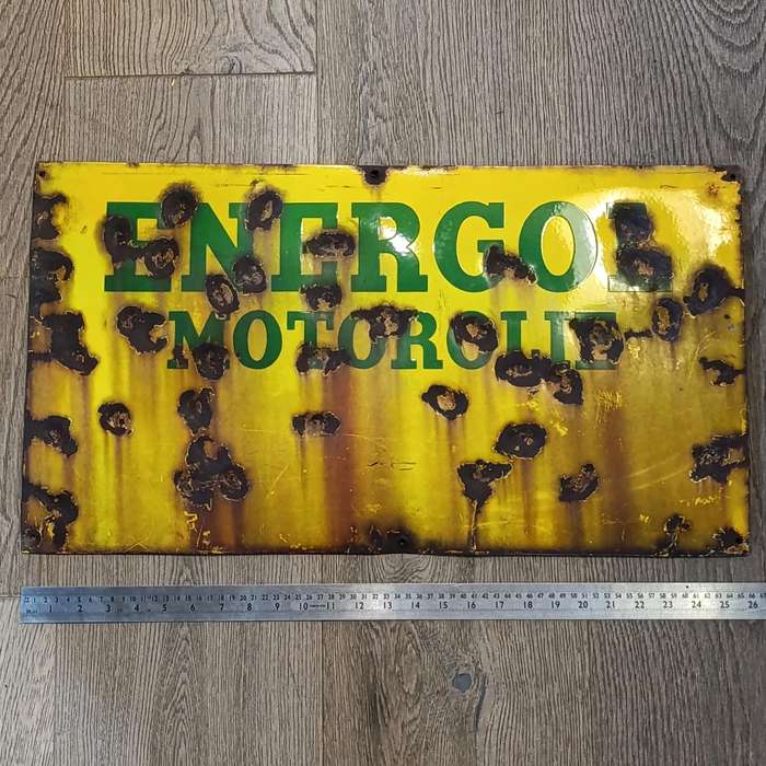 Vintage Energol Motorolie Afrikaans enamel sign