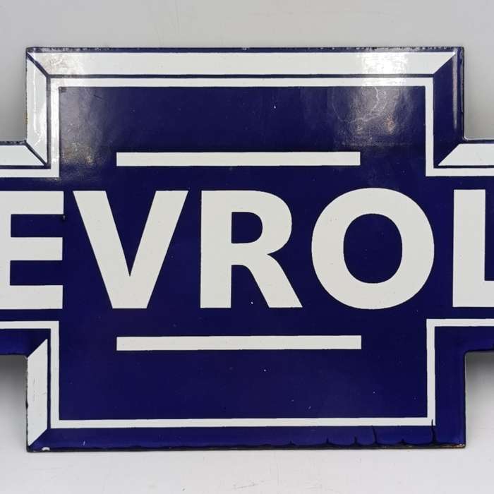 Vintage Chevrolet enamel sign