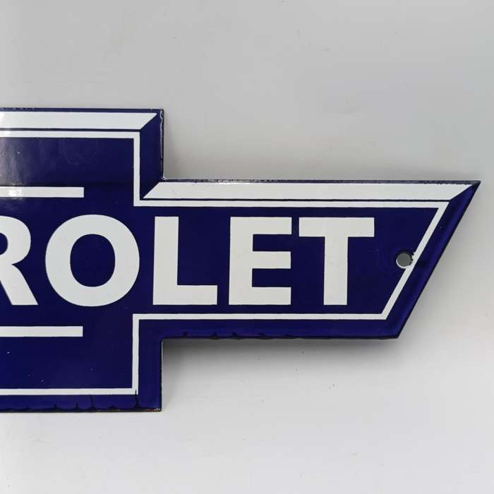 Vintage Chevrolet enamel sign