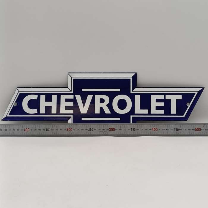 Vintage Chevrolet enamel sign
