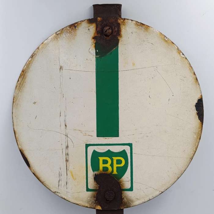 Vintage BP hole 1 golf tee enamel sign