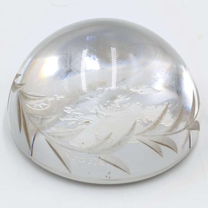 Vintage Scotland glass paperweight