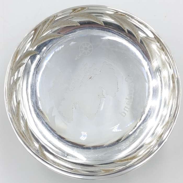 Vintage Scotland glass paperweight