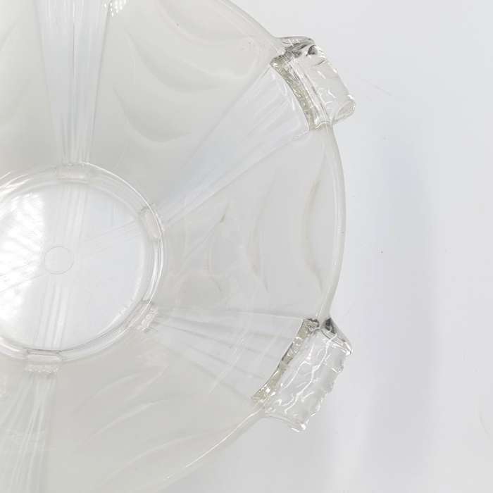Vintage Art Deco frsted glass bowl - have some wear on footpieces