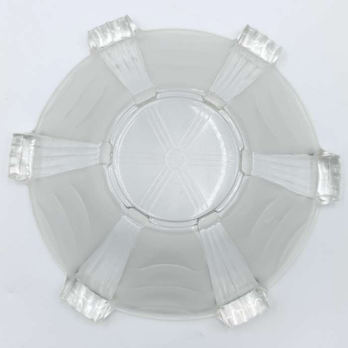 Vintage Art Deco frsted glass bowl - have some wear on footpieces
