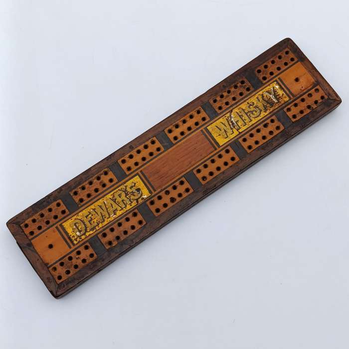 Vintage Dewar's Whiskey cribbage board game