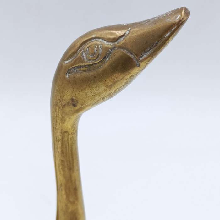 Vintage brass swan figurine - 18cm High