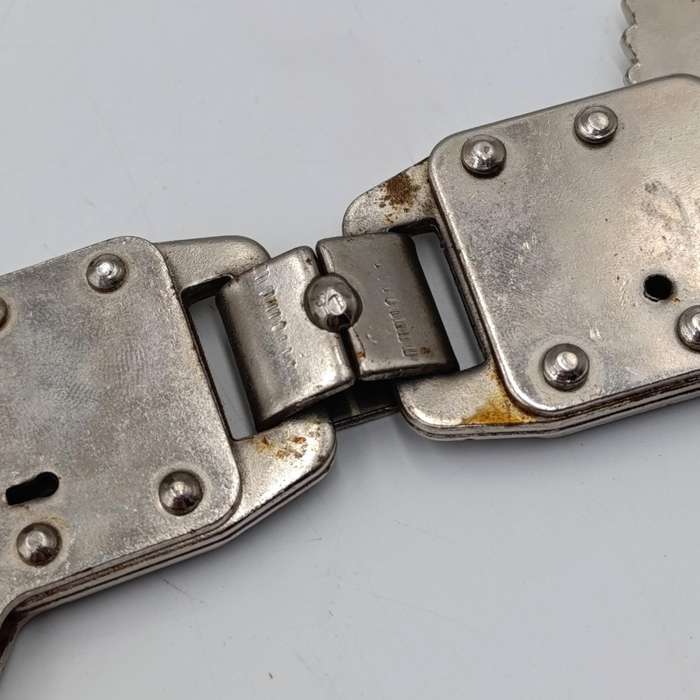 Vintage leather handcuff pouch with handcuffs