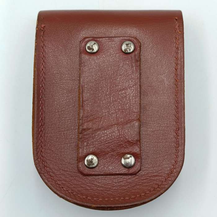 Vintage leather handcuff pouch with handcuffs