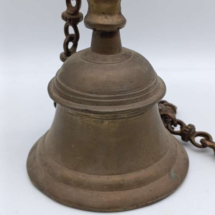 Vintage brass Tibetan Buddhist temple bell