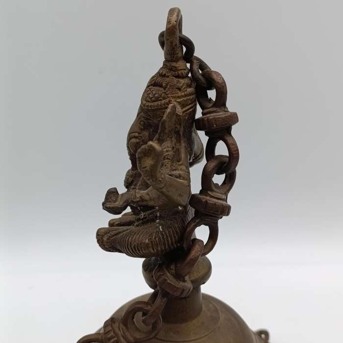 Vintage brass Tibetan Buddhist temple bell