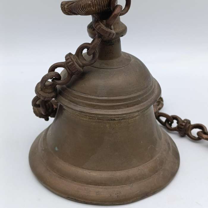 Vintage brass Tibetan Buddhist temple bell