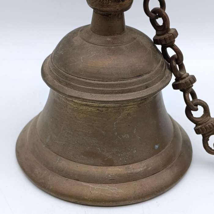 Vintage brass Tibetan Buddhist temple bell