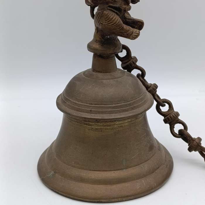 Vintage brass Tibetan Buddhist temple bell