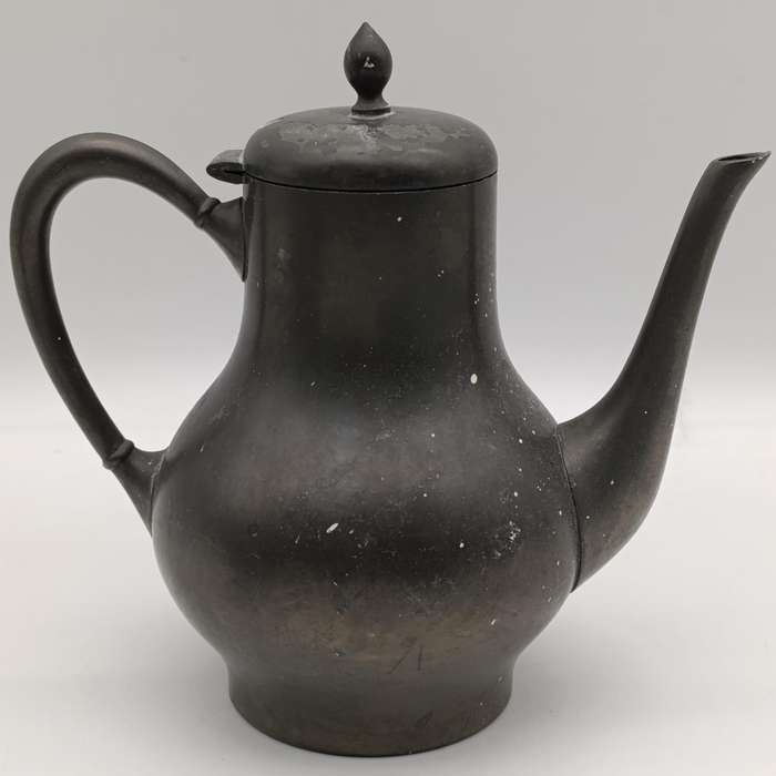 Vintage Metawa Holland Dutch pewter coffee set - Coffee pot, milk jug and sugar bowl